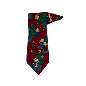 Peanuts Santa Wouldn’t Forget An Innocent Bird Faithful Dog Christmas Necktie